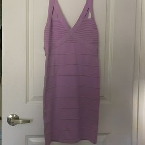 TOBI LAVENDER BANDAGE BODYCON CAGE SHORT DRESS L
